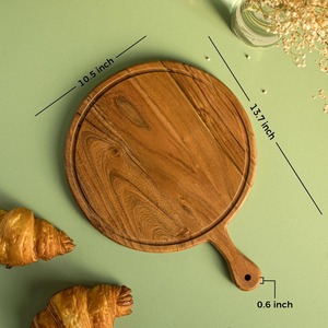 Modernos Platos de Servir de Madera de Acacia, Forma Irregular, Ecológicos, para Desayuno, Té y Café - Product Image 5