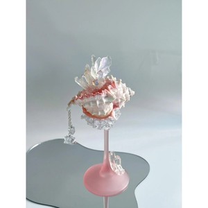 Eye catching cutest pinkish colored sea shell wine glass sdds charm to home decor with its coastal-inspired aesthetics - Product Image 2