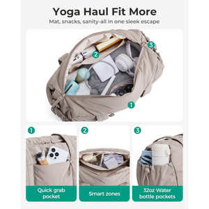Unisex Fitness Duffle Bag With Yoga <b>Mat</b> Holder <b>Large</b> Capacity 30-40L Polyester Casual Sport Bag Zipper Closure Soft Handle - Product Image 4