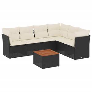 Conjunto de Sofás Modulares Grandes de Ratán PE Negro para Jardín, Elegante Colección de Muebles para Exteriores - Product Image 2