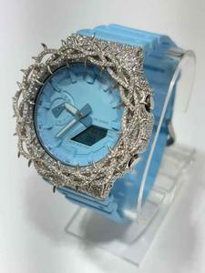ชุดอัพเกรดนาฬิกาข้อมือผู้ชาย DW6900 รุ่น Custom Iced Out Acrylic Case Diver Analog Watch Mod Kit สไตล์ CasiOak หรูหรา - Product Image 3