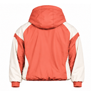Mens <b>Coral</b> Neutral Color Block Windbreaker Hoodie Quarter Zip Lightweight Pullover Outdoor Running Sportswear <b>Jacket</b> - Product Image 2