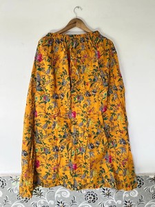 Jupe longue imprimée à la main de Jaipur pour femme, jupe bohème d'été - Product Image 1