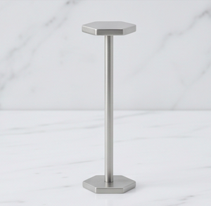Repose-cuillère hexagonal en métal argenté, résistant au four et au lave-vaisselle, support pour ustensiles de cuisine pour usage domestique - Product Image 1