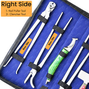 Kit de herramientas de herrador mejor calificado dientes afilados pinza de mandíbula dura y remachador de uñas para corte de pared de pezuña amortiguador fino y Selector básico - Product Image 3