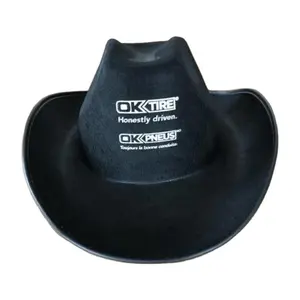 Chapeau de cowboy en feutre imprimé de logo personnalisé pour la publicité de marque Cadeaux promotionnels