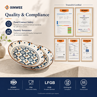 Assiette à dîner à motif floral, étiquette privée, logo personnalisé, assiette en céramique, fabricant OEM, vente en gros pour restaurants et commerces de détail