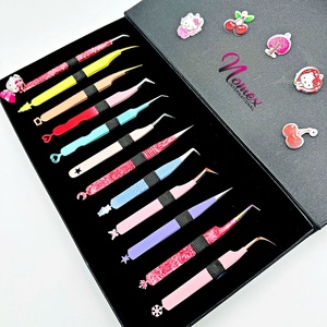 Pince à épiler professionnelle d'extension de cils de couleurs personnalisées gracieuses tous les types d'angle acceptent le logo personnalisé et la conception personnalisée - Product Image 5