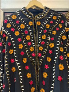Elegant Embroidered Beaded Breathable Georgette Modest Slim Islamic Clothing <b>Long</b> Sleeved Abayas <b>Kaftan</b> Dress Front Open Plus - Product Image 1