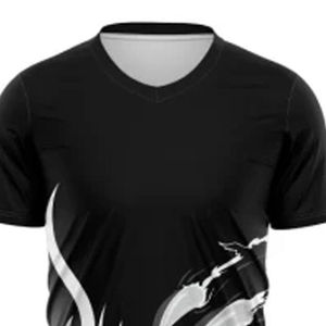 Maillot de sport pour homme de style premium, sublimation, manches courtes, imprimé, respirant, séchage rapide, 100% polyester, logo personnalisé - Product Image 4