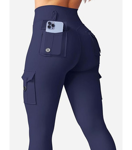 Leggings de yoga décontractés élastiques pour femmes, taille personnalisable, couleur respirante, séchage rapide, longueur intégrale, pour la gym – Meilleures ventes 2025 - Product Image 2