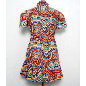 Robe Courte Femme Imprimé Floral Chic Bohème Légère pour l'Été, Tenue Décontractée Midi pour la Plage et les Vacances, Boutons Naturels pour Fêtes - Product Image 6