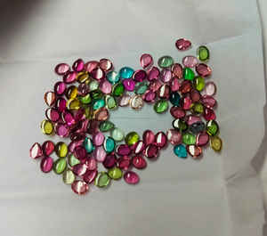 100% calidad Natural Multi turmalina sin forma cabujón liso elegante piedra preciosa suave para cabujón suelto hecho a mano joyería - Product Image 1