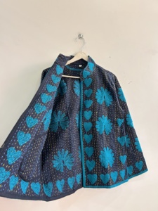 New Cotton <b>Kantha</b> With Suzani Embroidered <b>Jacket</b> Summer Women <b>Jackets</b> - Product Image 5