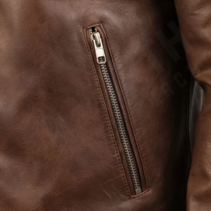 Chaquetas de Cuero Estilo Motero para Hombre, Cuello Camisero, Puños Abiertos, Personalizables, Piel de Oveja, Equipo de Seguridad, Color Personalizado - Product Image 5