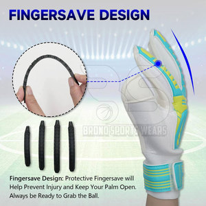 Gants de gardien de but de qualité supérieure, paume à haute adhérence, design respirant, protection des doigts, équipement de performance pour entraînement et matchs - Product Image 2