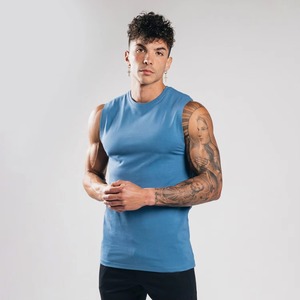 เสื้อกล้ามออกกำลังกายผ้าฝ้ายสีขาว ระบายอากาศได้ดี ไร้ตะเข็บ สำหรับฟิตเนส เพาะกาย รุ่น TK08 รับผลิตตามสั่ง ขายส่งสำหรับผู้ชาย - Product Image 5