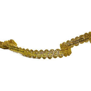 Ceremonial Style Gold Metal <b>Braided</b> Trim 1cm Handmade Decorative Edge for Garment <b>Accessories</b> - Product Image 1