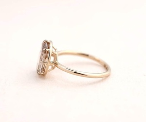 Bague de fiançailles en diamant taille coussin allongé, diamant de laboratoire, or 14 carats, bague de mariage en diamant taille coussin champagne pour cadeau - Product Image 6
