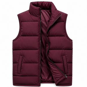 Custom Men's Puffer Vest Water Resistant Quilted Outdoor Body <b>Warmer</b> - Product Image 3