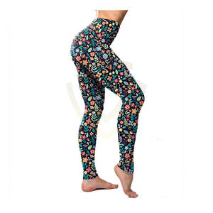 Leggings de yoga pour femmes, taille haute personnalisée, en tissu tricoté léger, avec un design uni tendance et une taille élastique - Product Image 2