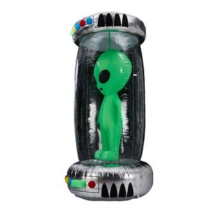 Decorazione Gonfiabile di Halloween in PVC Alta 2,5 Metri con LED RGB Animati UFO Alieno Preilluminato per Esterni - Product Image 3
