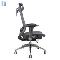 Chaise de bureau exécutive ergonomique moderne entièrement en maille, multifonctionnelle, réglable, pivotante, avec mécanisme synchrone auto-ajustable en hauteur