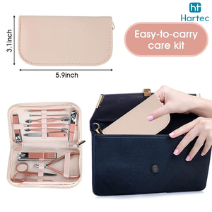 12Pcs Nail Scissors Clipper Set with Professional Stainless Steel Manicure and Pedicure Set Elegant Leather <b>Case</b> Gift - Product Image 3