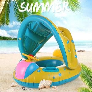 Flotador Inflable para Bebé con Toldo y Volante – Asiento Flotante para Niños Pequeños con Protección Solar - Product Image 6