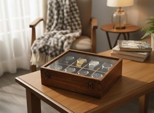 AHTE MANUEXPO UR-065 Wooden Watch Box <b>Storage</b> Jewelry Case Timepiece Display Luxury Indian Rosewood Organizer Handmade <b>Cushions</b> - Product Image 2