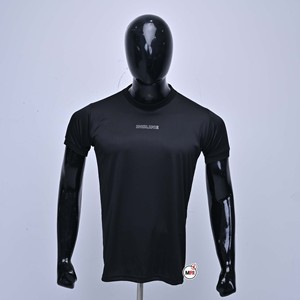 เสื้อยืดคอกลมแขนสั้นสีดำสำหรับผู้ชาย ราคาถูกจากโรงงาน ผ้าฝ้ายถัก แห้งเร็ว ระบายอากาศได้ดี เป็นมิตรกับสิ่งแวดล้อม มีไซส์ใหญ่ - Product Image 1