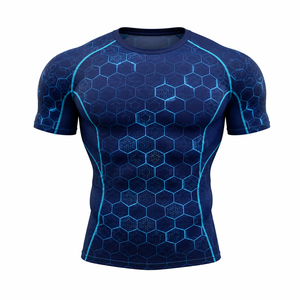 Camiseta Deportiva de Compresión UPF para Hombre, Transpirable, de Secado Rápido, para Entrenamiento, Running, Gimnasio, Natación y Surf - Product Image 1