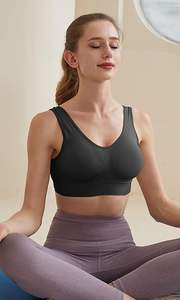 Soutien-gorge de compression personnalisé pour femme, idéal pour la gym, la course et le yoga, en tissu Spandex, crop top confortable, anti-transparence, moderne, pour le sport intensif - Product Image 5