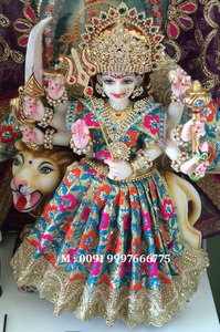 รูปปั้นสิงโตสีขาวบริสุทธิ์รูปปั้นสิงโตเทพธิดาอินเดีย - Product Image 4
