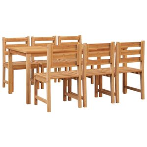 Ensemble de salle à manger de jardin de taille moyenne en teck massif naturel, mobilier d'extérieur élégant - Product Image 3