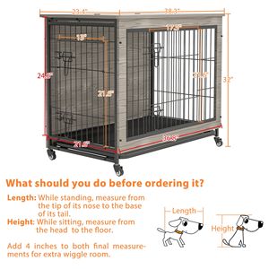 Mobili per Animali Domestici Resistenti e Impermeabili da 38 Pollici, Grigio, per Gatti e Cani da Interno/Esterno - Product Image 2