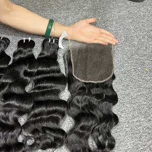 ผมต่อผมบริสุทธิ์แบบดิบไม่ผ่านกระบวนการผม100% คลื่นธรรมชาติเวียดนาม - Product Image 4