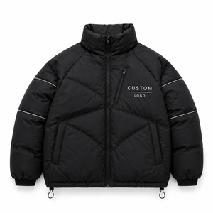 Custom <b>Men's</b> <b>Long</b> Puffer Jacket Thermal Hooded Winter <b>Coat</b> OEM Clothing Manufacturer - Product Image 2