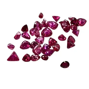 Red Ruby 7.75 Carat Natural Fashion Mixed Shapes Unheated Standard Grade Loose Sapphire Jewellery Sri Lanka Sapphire Gemstones