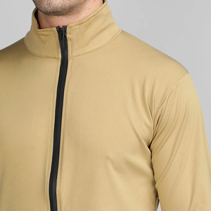 Fashionable <b>Long</b> Sleeve Loose Fitted <b>Men's</b> Fitness Jackets Comfortable Fitted Zipper Closure Gym Outerwear <b>Coats</b> For <b>Men</b> - Product Image 3