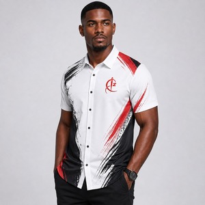 Custom <b>Men</b> Half Sleeve <b>Dress</b> Shirt Fashion Clothing <b>Men</b> Half Sleeve <b>Dress</b> Shirt Featuring Lightweight Fabric Soft Texture - Product Image 3