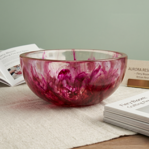Luxury Handmade Resin Fruit Bowl Decorative Serving Bowl Modern Green Marble Design for Home Decor Dining Table Centerpiece - Product Image 5