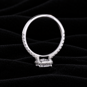 Anillo de Lujo de Plata de Ley S925 con Moissanita VVS, Corte Princesa, Engaste de Cuatro Garras, Anillo Exclusivo de Compromiso y Boda para Mujer - Product Image 6