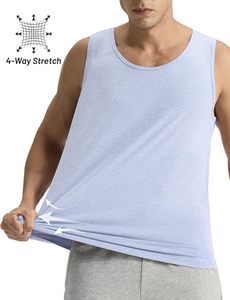 Camiseta sin Mangas Básica para Hombre, Chaleco de Algodón Liso, Ropa Deportiva Ligera, Camiseta Deportiva Informal para Gimnasio, Fabricante de Ropa de Verano - Product Image 3