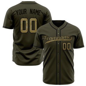 Custom Green Baseball Jersey With Gold Print Teamname 00 Button Down Short Sleeve Men's Moisture Wicking Mesh Apparel - Product Image 1
