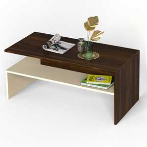 Mesa de Centro de Diseño Moderno Taurley en Arce Marrón y Beige para Sala de Estar o Salón, Parte de la Gama Essentia - Product Image 5