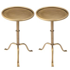 Mesa auxiliar metálica glamurosa que mejora el espacio de asientos con un toque de lujo, estructura pulida, opción de mueble decorativo moderno. - Product Image 1