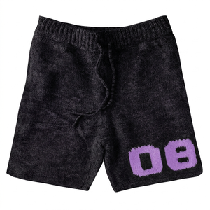 Shorts en mohair OEM de luxe, style streetwear, en mélange de laine pelucheuse, marque privée, fournisseur mondial, usine - Product Image 1