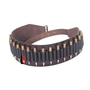 Sheep Skin Leather Rifle Cartridge Belt with Steel Buckle Adjustable Length 4.5cm Width Heat-Transfer Printed Design - Product Image 6