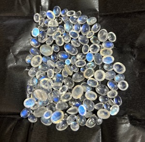 Handmade <b>Top</b> Quality Natural <b>Rainbow</b> Moonstone Cabochon Pieces Small Mix Shapes Stone White Gemstone - Product Image 5